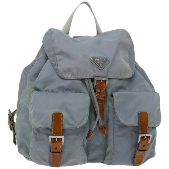 PRADA Backpack Nylon Light Blue - Picture 1 of 15